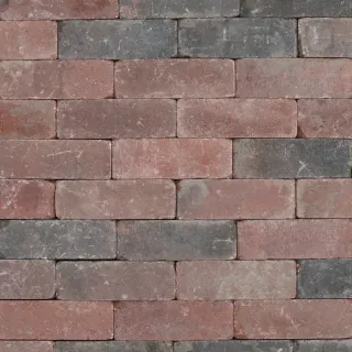 Trommelsteen 21x7x7 rood genuanceerd